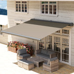 4x3(m) Full Cassette Electric Awning, Aluminium Frame | Light Grey