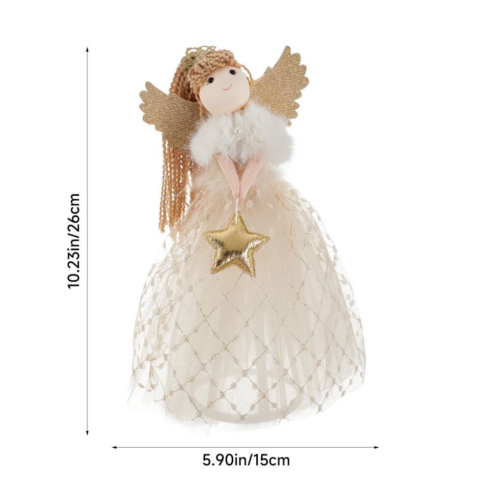Fairy Doll Figurine Ornament Christmas Tree Topper Decoration