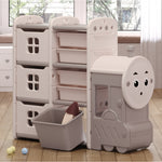 Cute Train Shape Toys Storage Rack For Kids Floor Standing