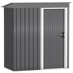 5 X 3ft Garden Storage Shed Sliding Door Sloped Roof Tool