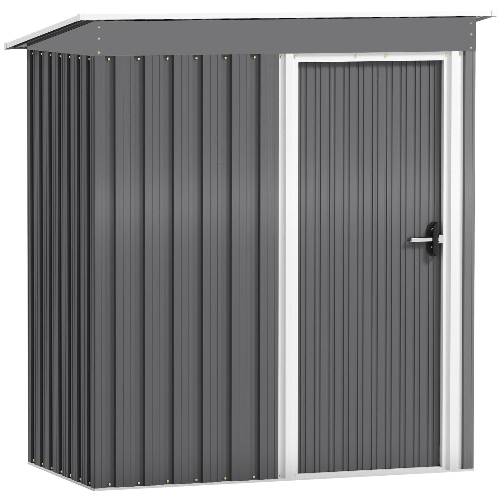 5 X 3ft Garden Storage Shed Sliding Door Sloped Roof Tool
