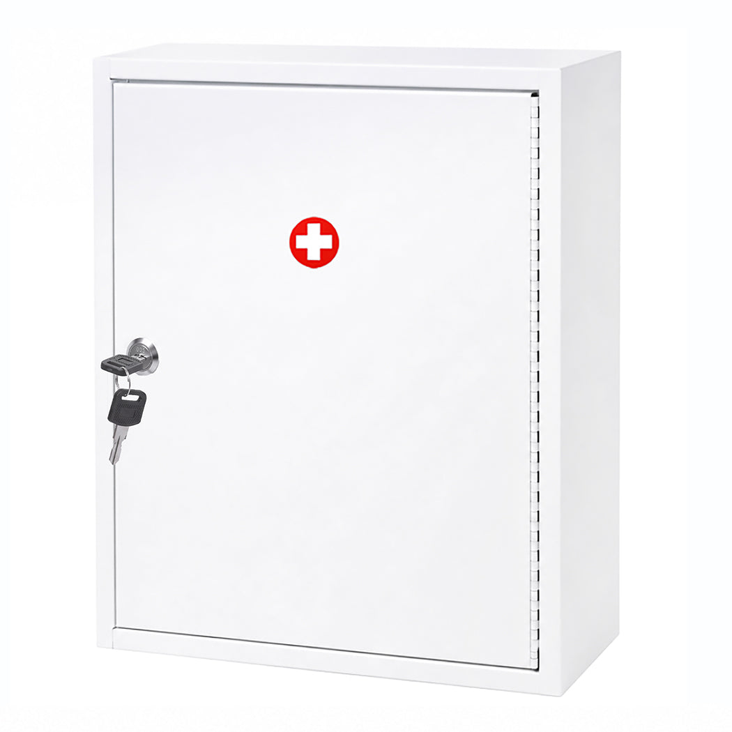 Medicine Storage Box,lockable 3-tier Wall Cabinet,alloy Steel,white