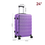 Hardshell Rolling Luggage Trolley Travel Case | Purple
