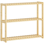 3-tier Bamboo Bathroom Storage Shelf With Adjustable Rack
