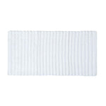 Ribbed Cotton Spa Style Bath Mat | 50cm x 100cm | White
