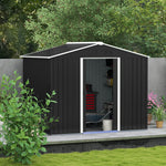 8 X 6ft Garden Storage Shed With Double Sliding Door Outdoor
