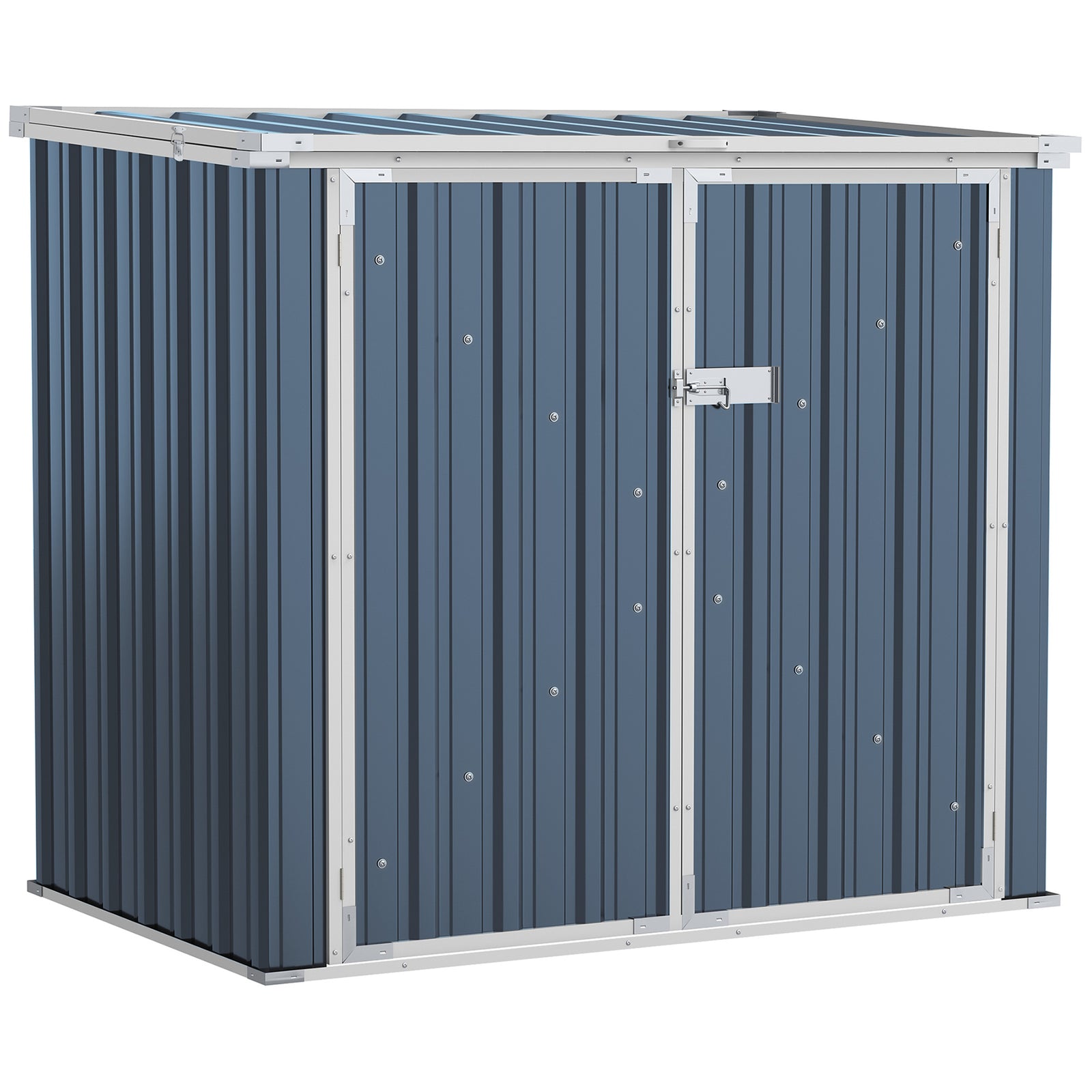 5ft X 3ft 2-bin Steel Storage Shed With Double Locking Doors