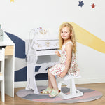 37 Key Keyboard Battery Piano Kids Microphone Stool Educational Game | White