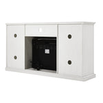 3-sided Electric Fireplace Suite With Fire Surround, Tv Stand Cabinet & Storage Shelf Heater