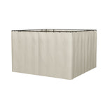 4pcs 3 X 4(m) Universal Pergola Curtain Kit W/hooks C-ring | Cream