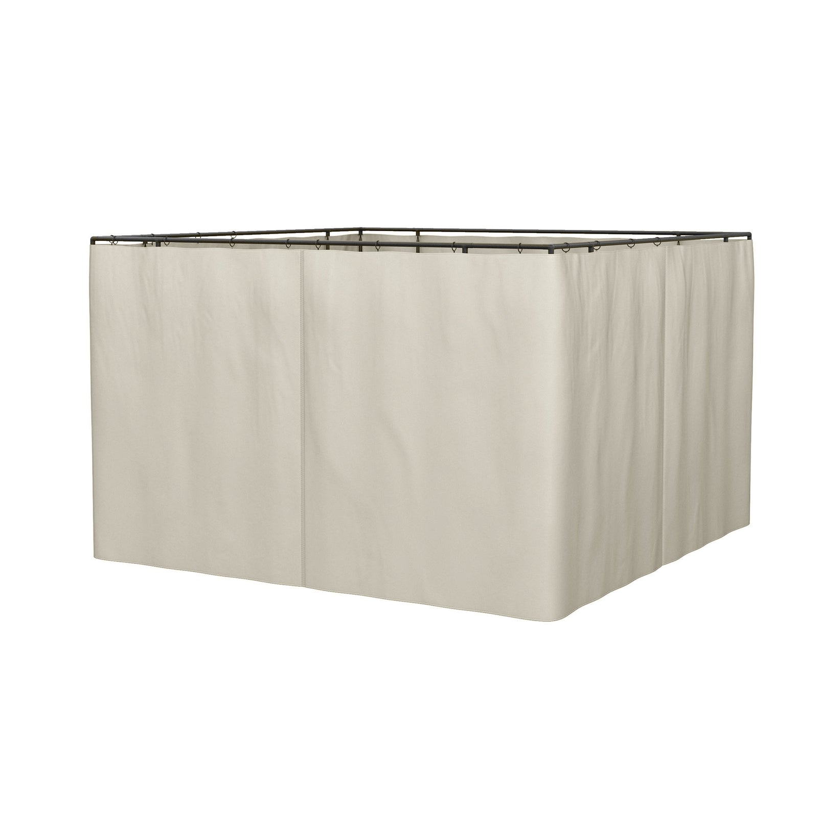 4pcs 3 X 4(m) Universal Pergola Curtain Kit W/hooks C-ring | Cream