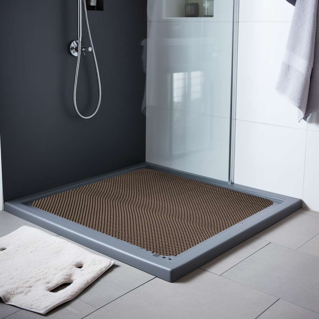 Reversible Shower Mat In Dual-colour- Square Shower | 60cm x 60cm | Brown & Grey
