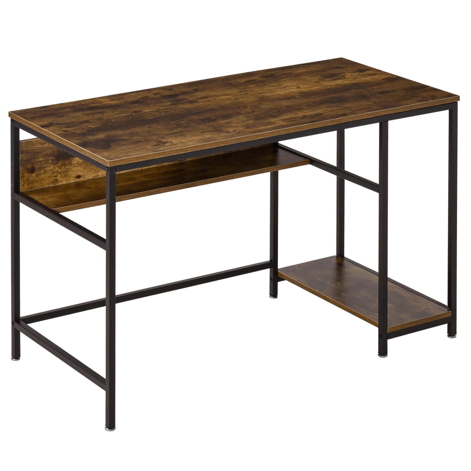 Home Office Writing Desk With Storage | Brown