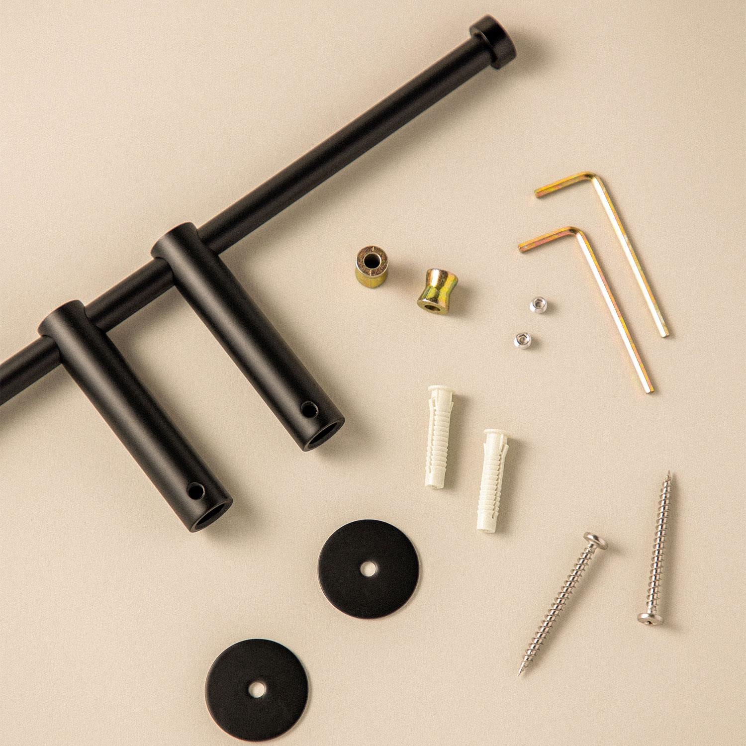 Double Paper Holder Without Cover Matt Black Logic