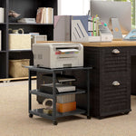 Mobile Printer Stand With Storage Printer Table Home Office | One Size | Black