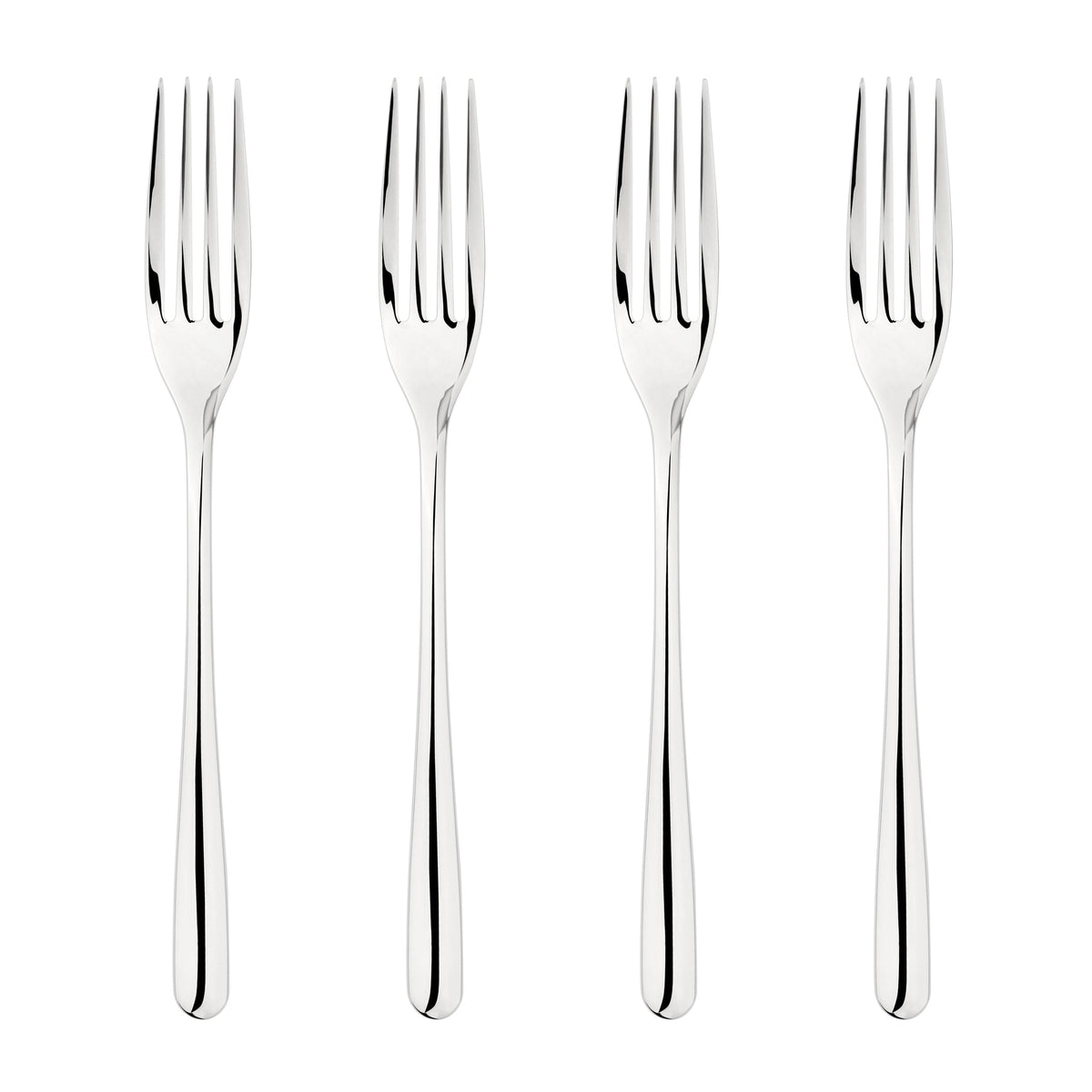 Cutlery 18/8 Stainless Steel Dinner Fork 4pc Set Sphere | Set of 4 | Silver