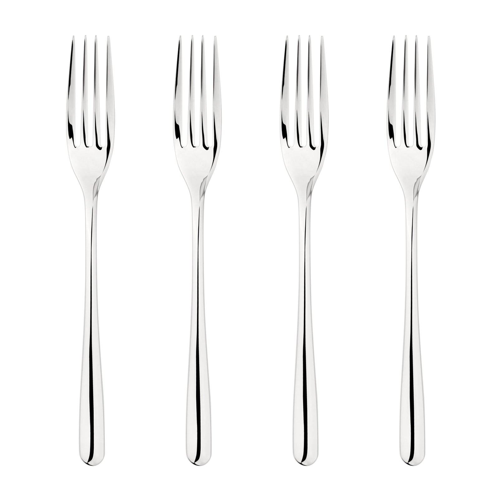 Cutlery 18/8 Stainless Steel Dinner Fork 4pc Set Sphere | Set-of-4 | Silver