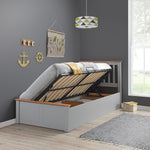 Francis Wooden Ottoman Bed | Single | Grey