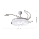 Dimmable Ceiling Fan Light With Remote And Retracted Blades