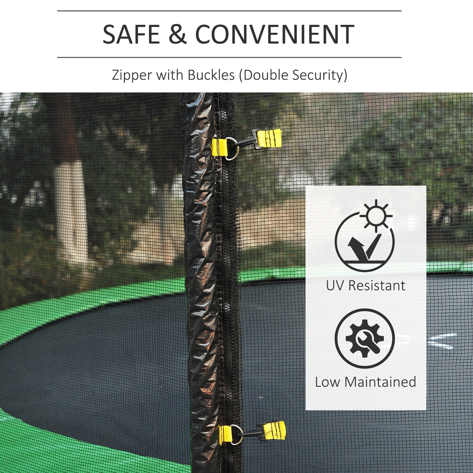Trampoline Pads, Net, Cover, Ladder - 8/10/12/13/14ft | Black