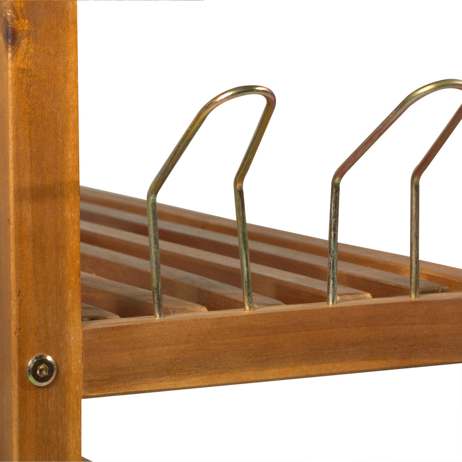 5-tier Shoe Rack Acacia Wood Shoe Storage Shelf For Entryway