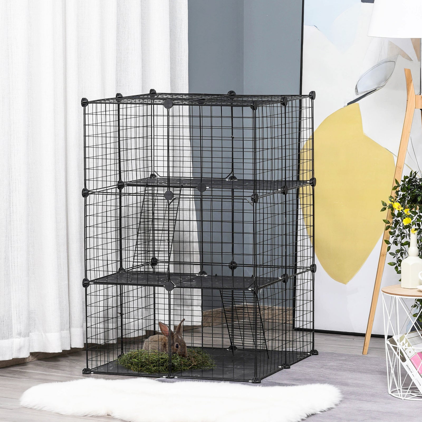 Pet Playpen Diy Small Animal Cage For Kitten Bunny Chinchilla Pet Mink