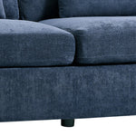 2-seater Chenille Upholstered Sofa With Pillows | Blue