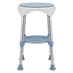 Shower Chair Swivel 6-level Adjustable Height Shower Bath Stool Seat | Blue