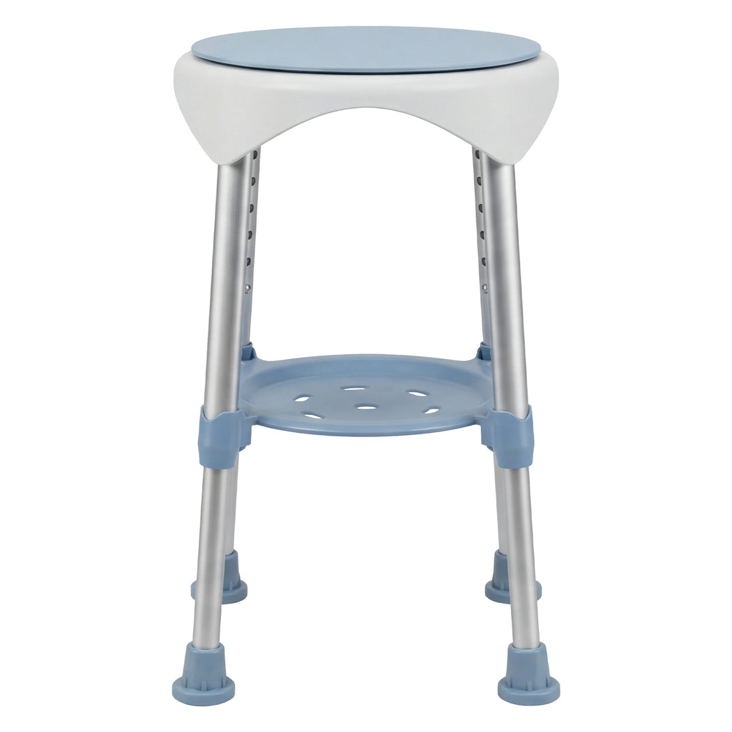 Shower Chair Swivel 6-level Adjustable Height Shower Bath Stool Seat | Blue