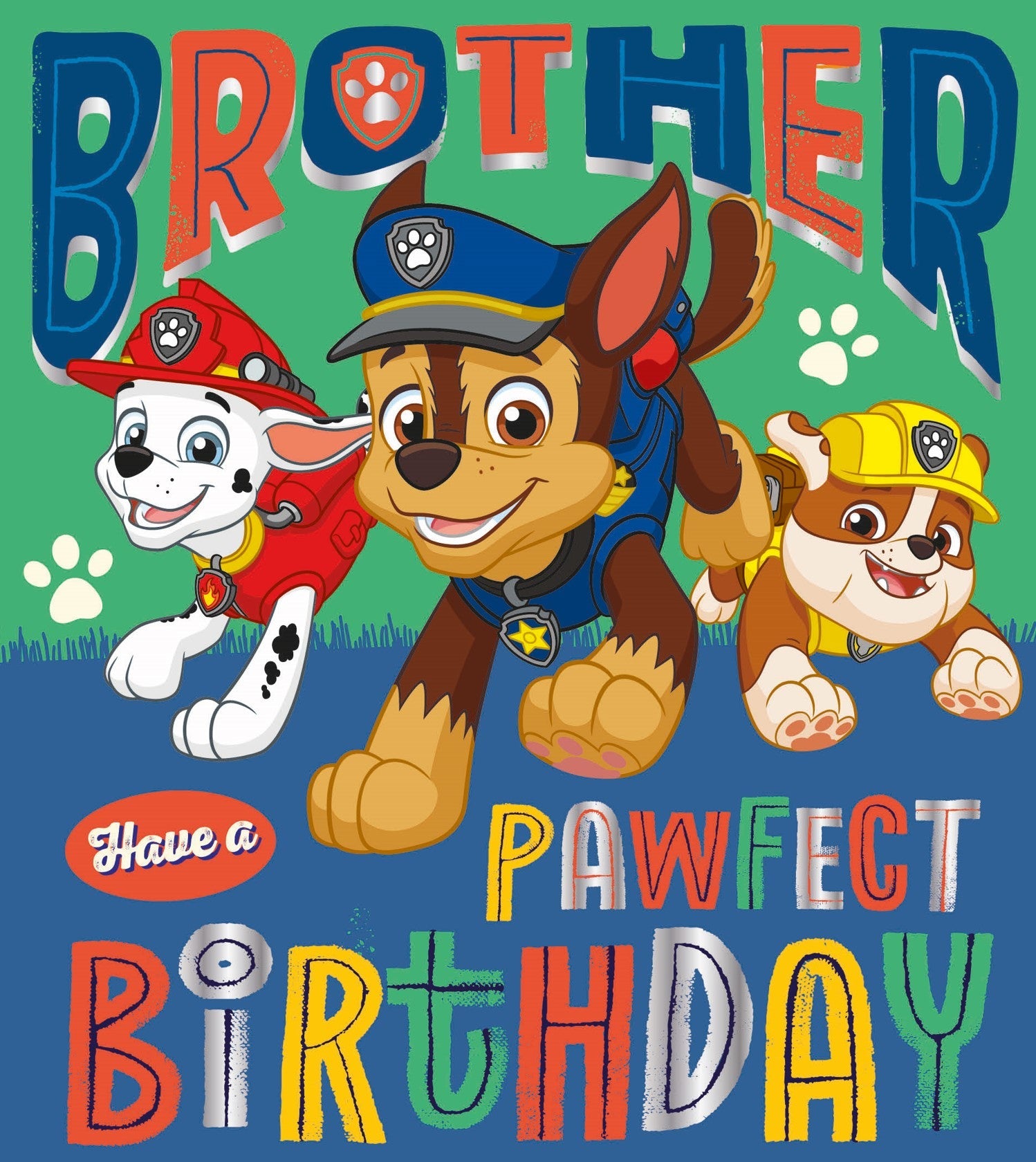 Paw Patrol Brother Birthday Card Official Product