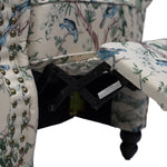 Breeins Retro Linen Upholstered Recliner Armchair with Adjustable Backrest & Footrest