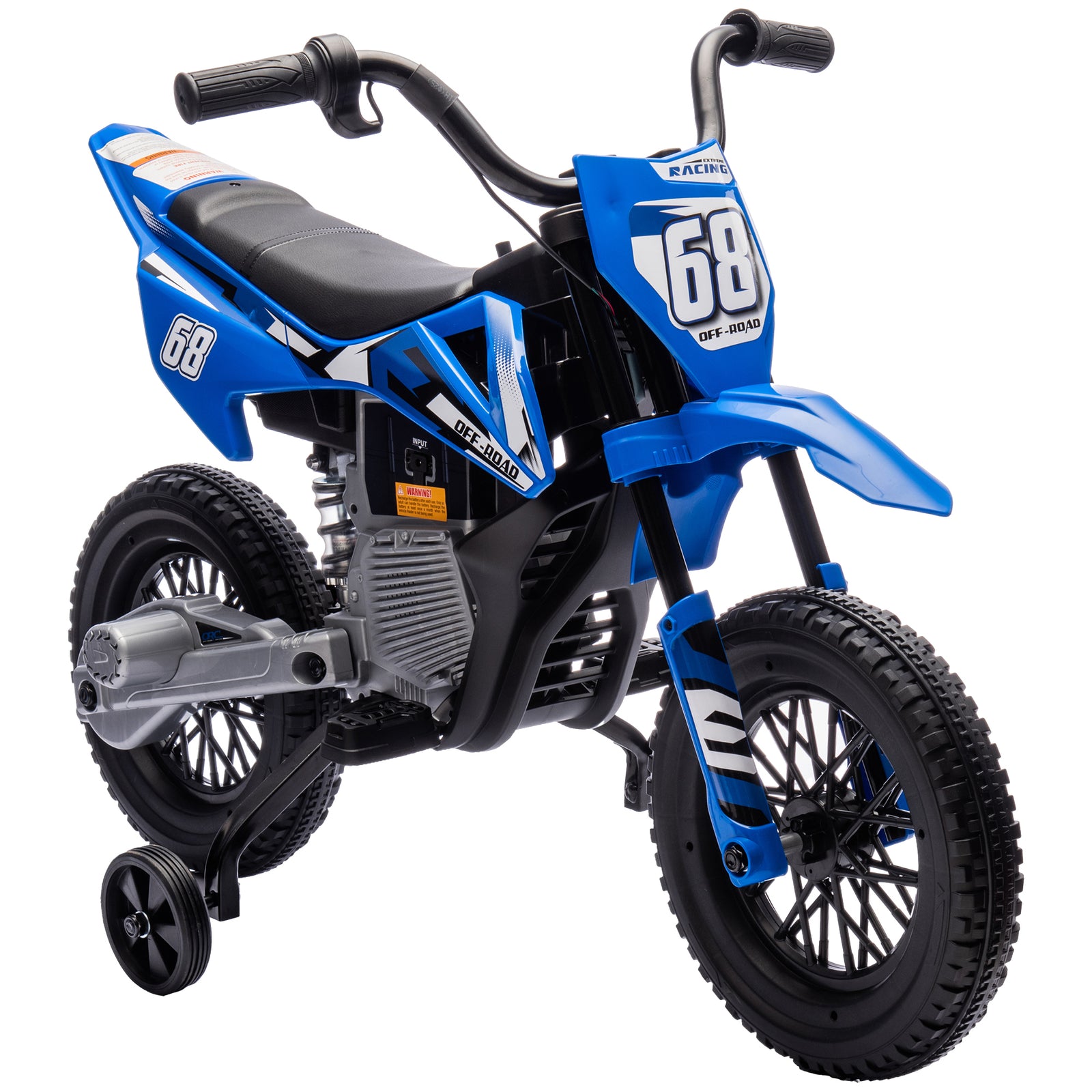 12v Kids Electric Motorbike W/ Twist Grip Throttle, Music | Blue