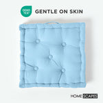 Cotton Plain Floor Cushion | 40cm x 40cm | Blue