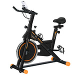 Exercise Bike Indoor Cycling W/ Lcd Display, Heart Sensor | Orange