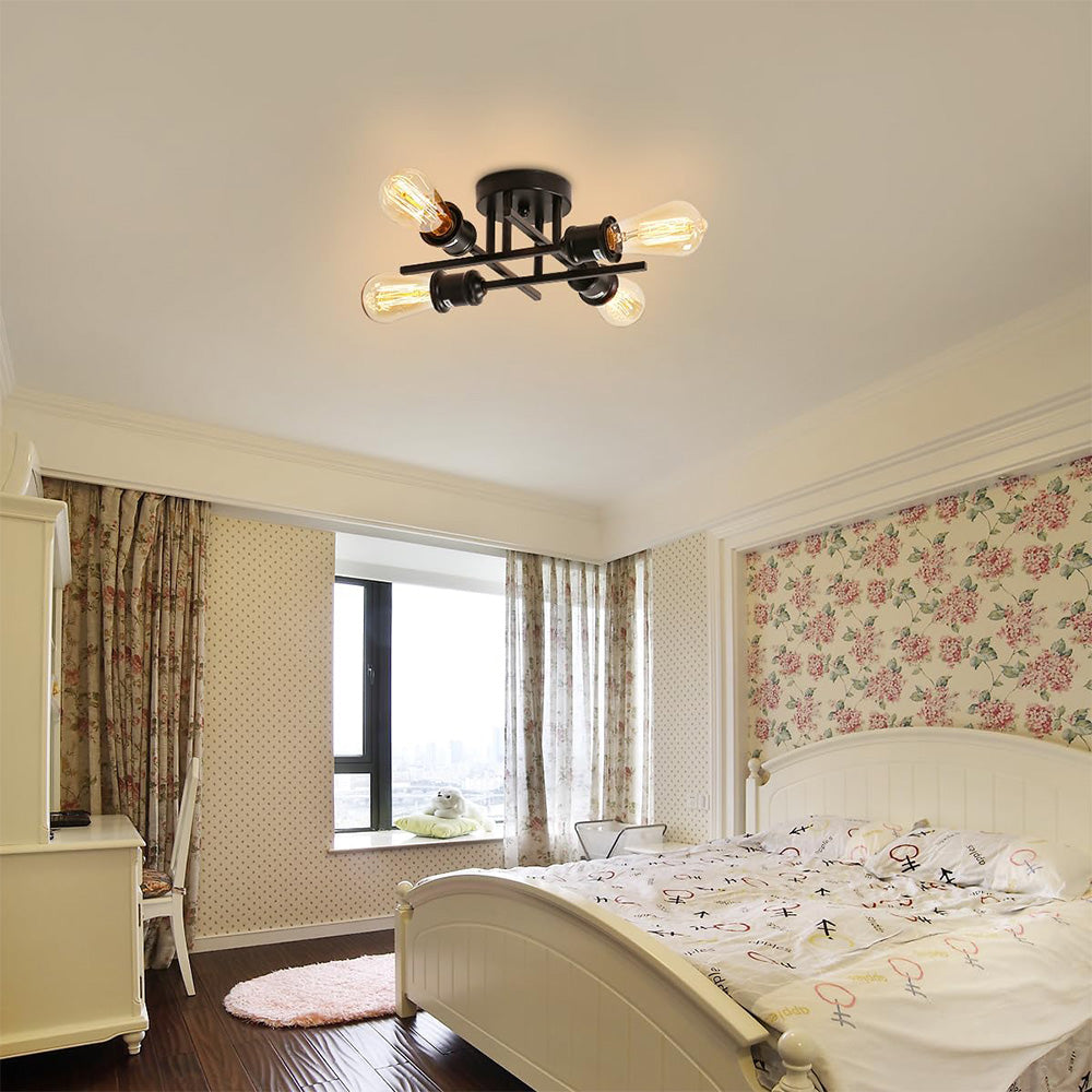 Bath Plus TB+ Modern Sputnik Industrial 4-light E27 Ceiling Lamp