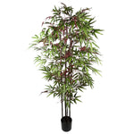 Artificial 180cm Bamboo 1140 Red Green Silk Leaves