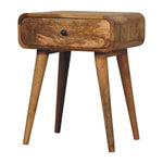 Solid Wood Avora Oak-ish Nightstand With 1 Drawer