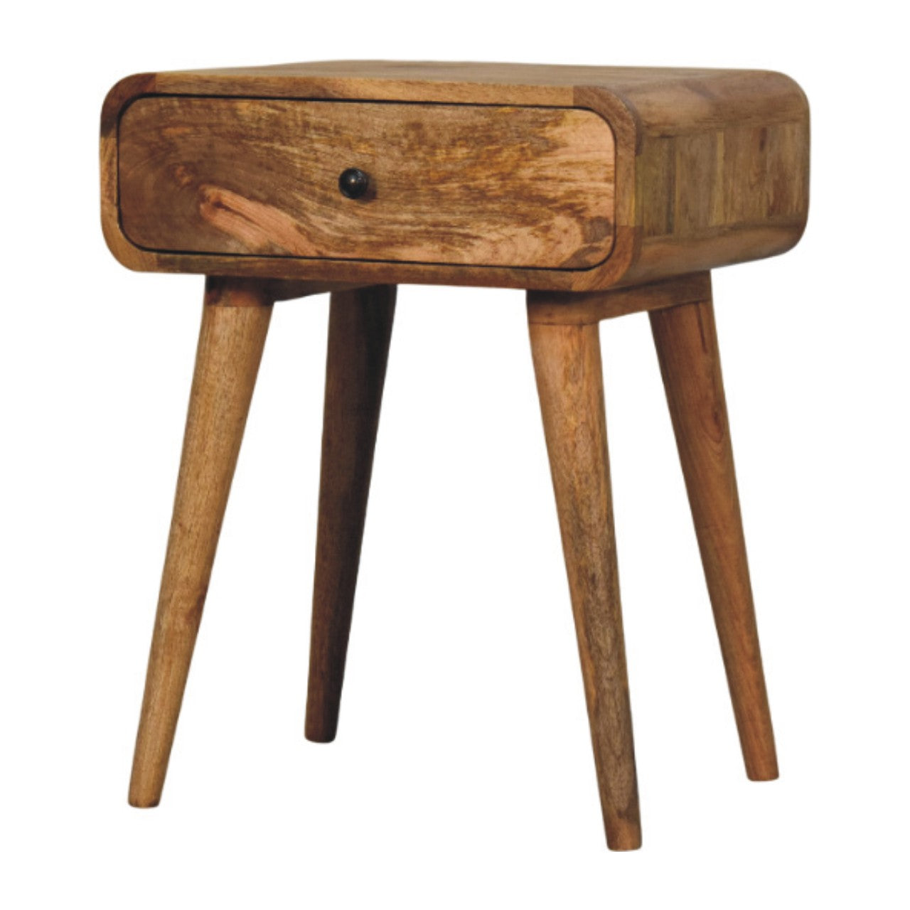 Solid Wood Avora Oak-ish Nightstand With 1 Drawer