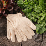 Luxury Water-resistant Leather Gardening Gloves | Small/Medium | Tan