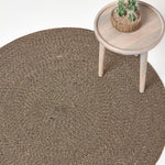 Handmade Woven Braided Rug | 120cm | Linen