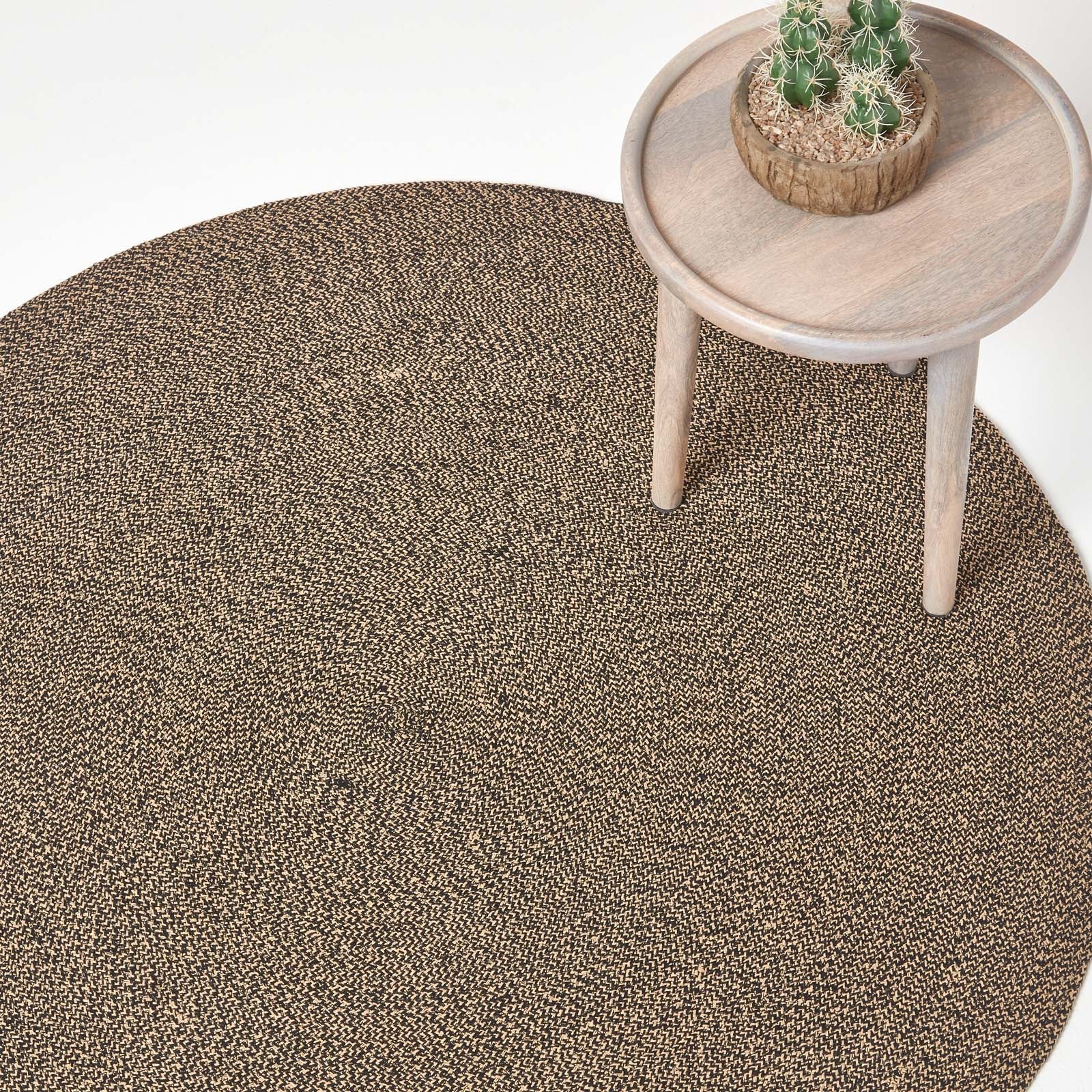 Handmade Woven Braided Rug | 120cm | Linen