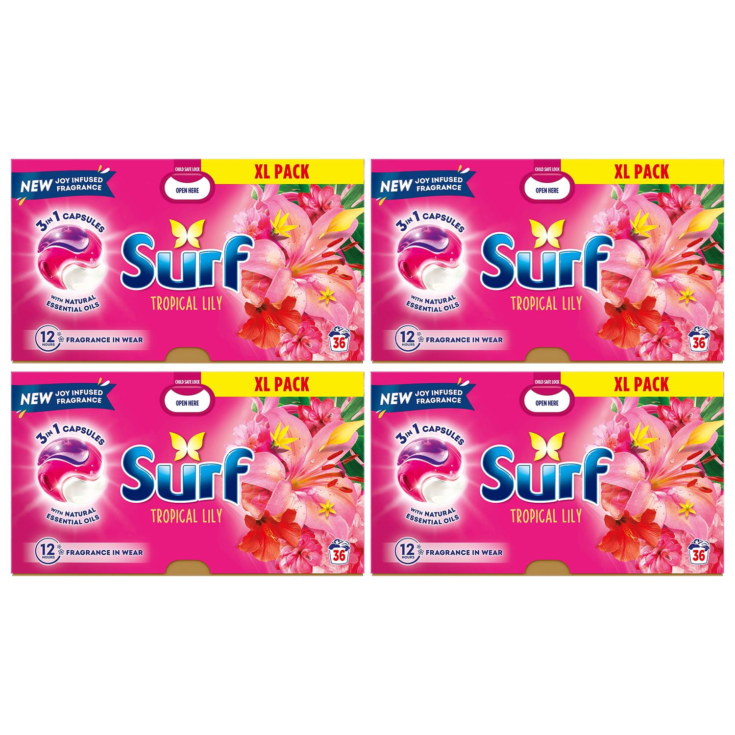3 In 1 Laundry Washing Detergent Capsules Tropical Lily | Set of 4