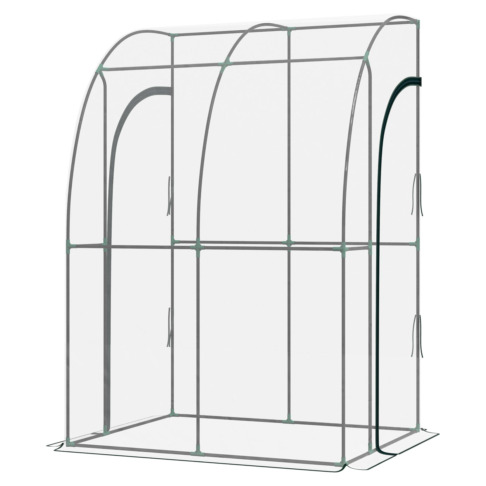 143x118x212cm Walk-in Lean-to Greenhouse