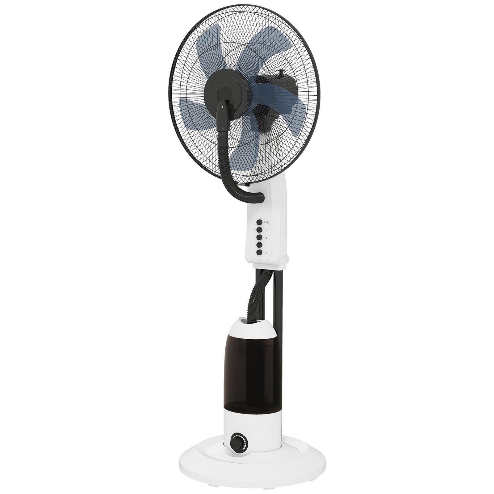 HOMCOM Spray Misting Fan, Floor Fan With Water Mist Spray And 3 Speeds