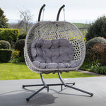 Beauchamp Swinging Double Garden Seat | One Size | Dark Gray