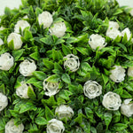 Set Of 2 Artificial Plants With Rose Flower In Pot, 60cm | One Size | White
