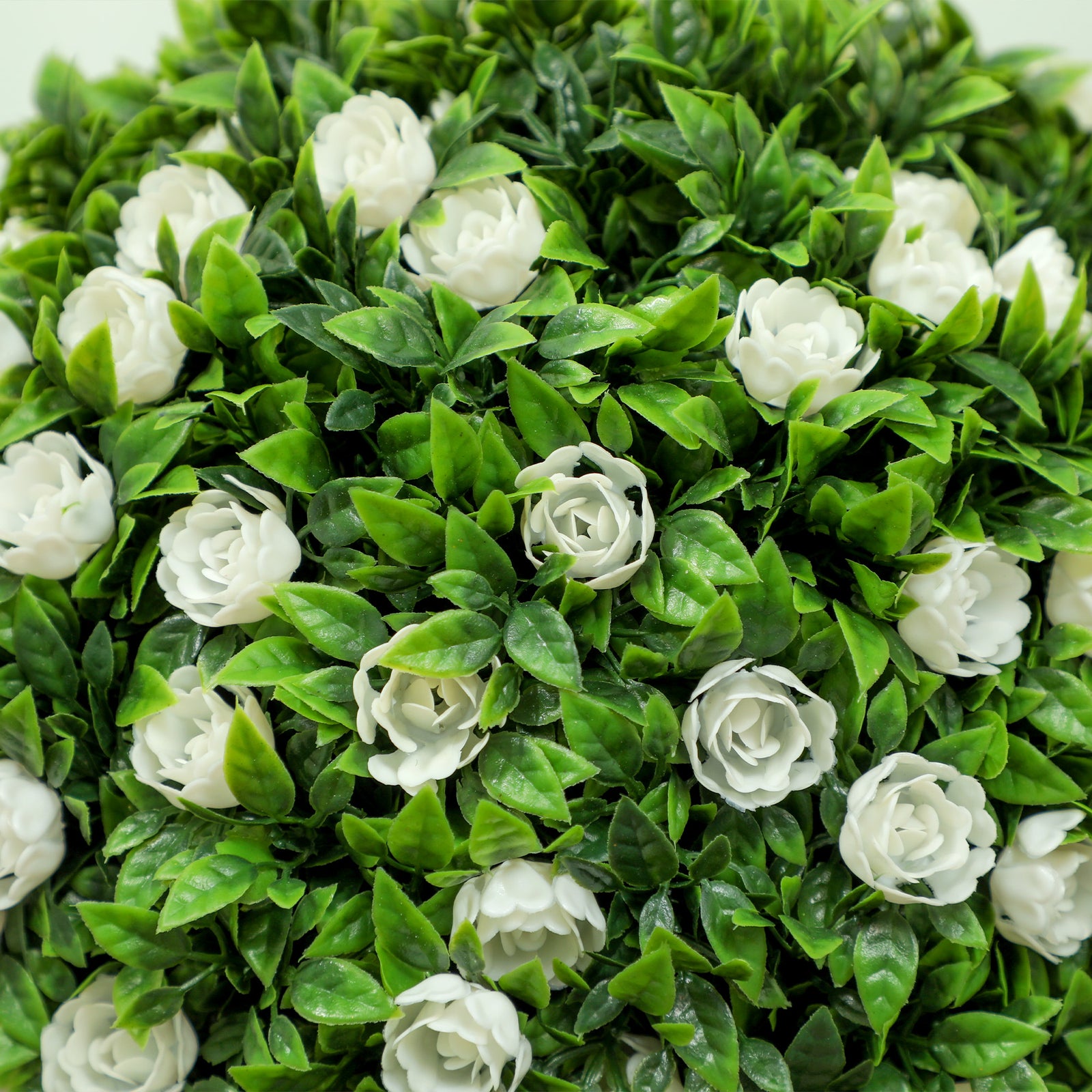 Set Of 2 Artificial Plants With Rose Flower In Pot, 60cm | One Size | White