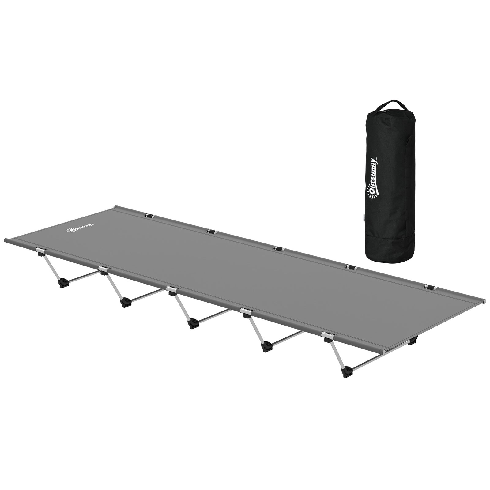 Lightweight Camping Cot Portable Compact Sleeping Bed | Dark Gray