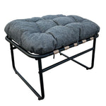 Solace Outdoor Rocking Chair And Stool | One Size | Dark Grey