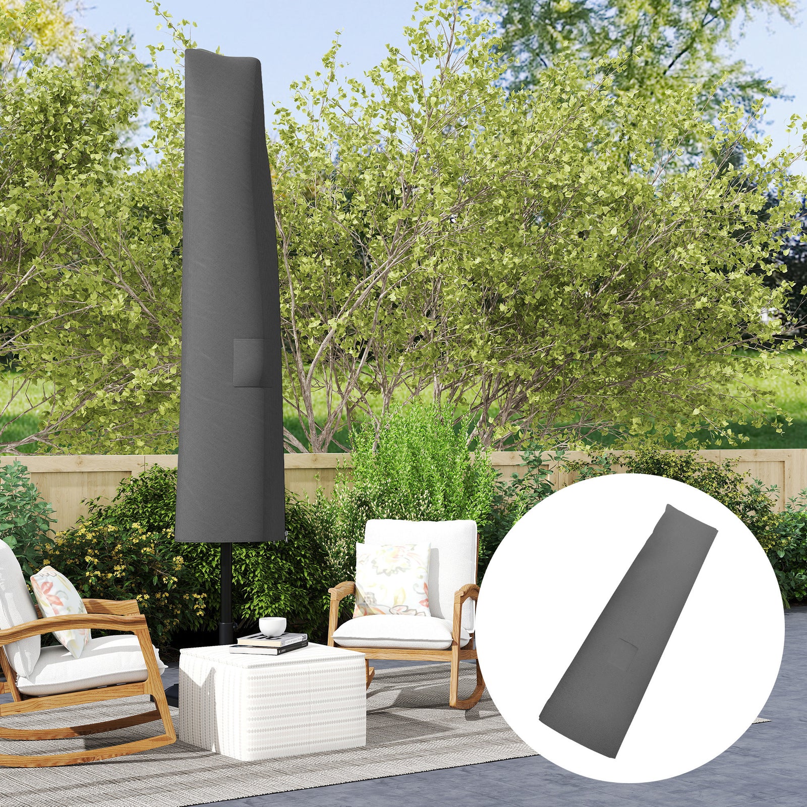 Garden Parasol Cover, Waterproof Oxford Fabric